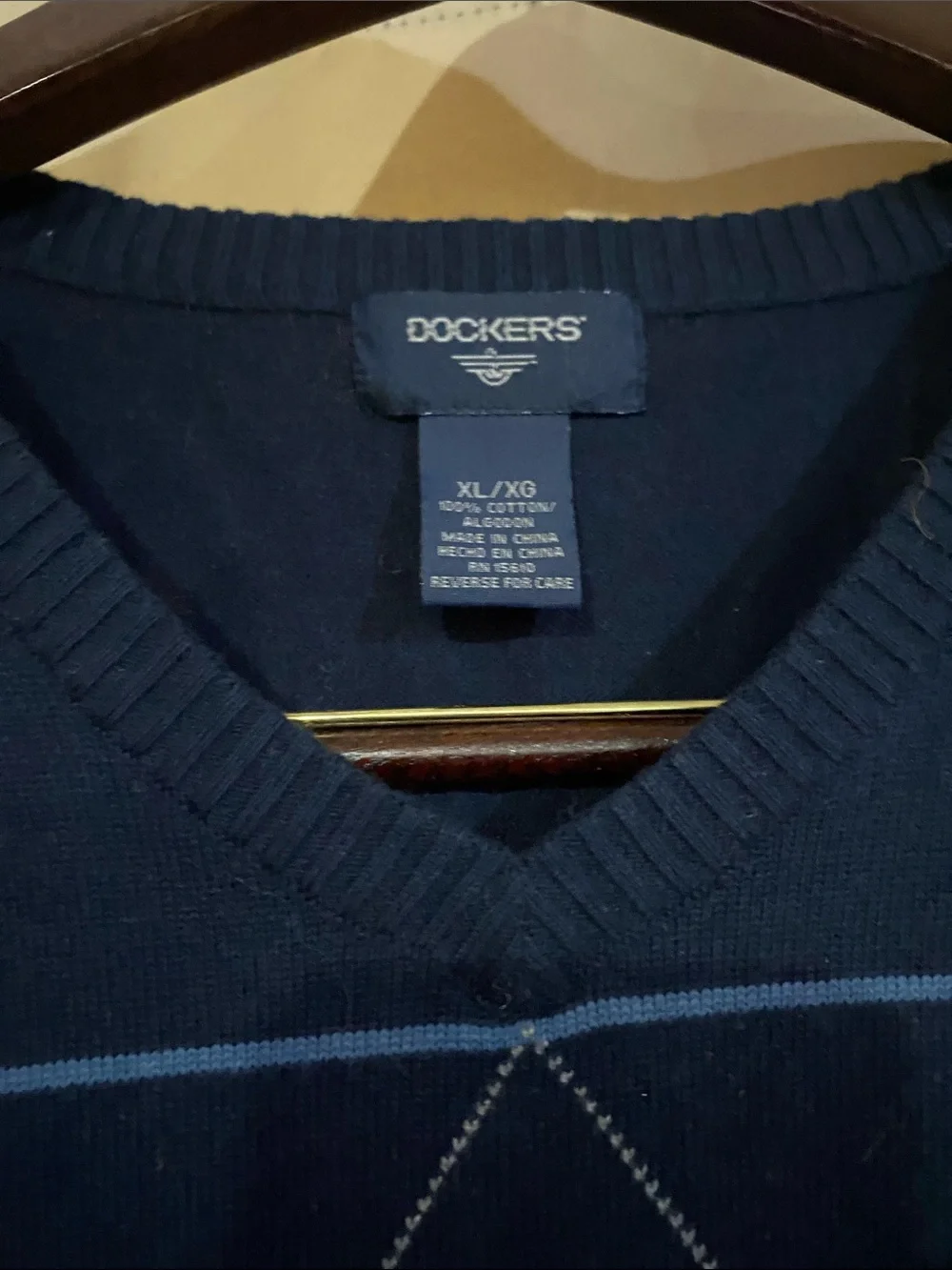 Dockers navy blue V-neck knit sweater vest